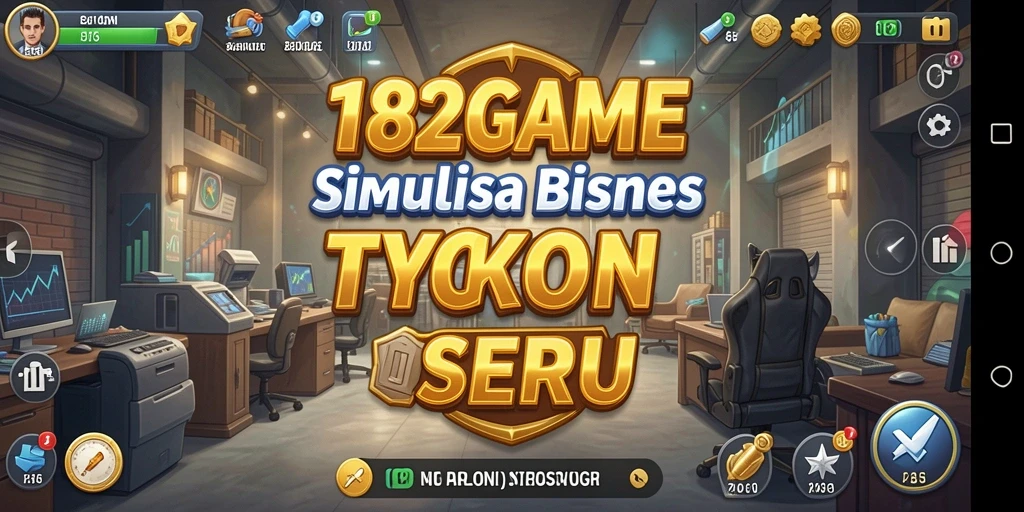 Tampilan gameplay <strong>182GAME</strong> yang menarik saat mengelola bisnis Tycoon.
