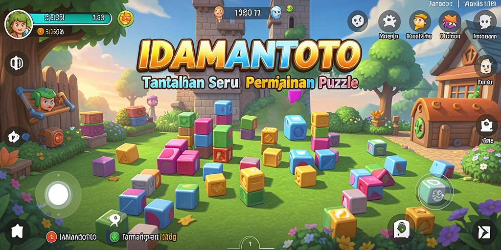 Screenshot gameplay IDAMANTOTO menunjukkan tantangan teka-teki yang menarik.
