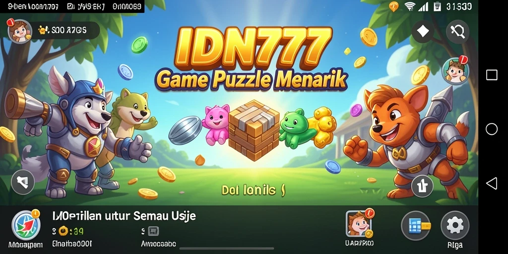 Tampilan gameplay puzzle yang menarik dan menantang dari IDN777.
