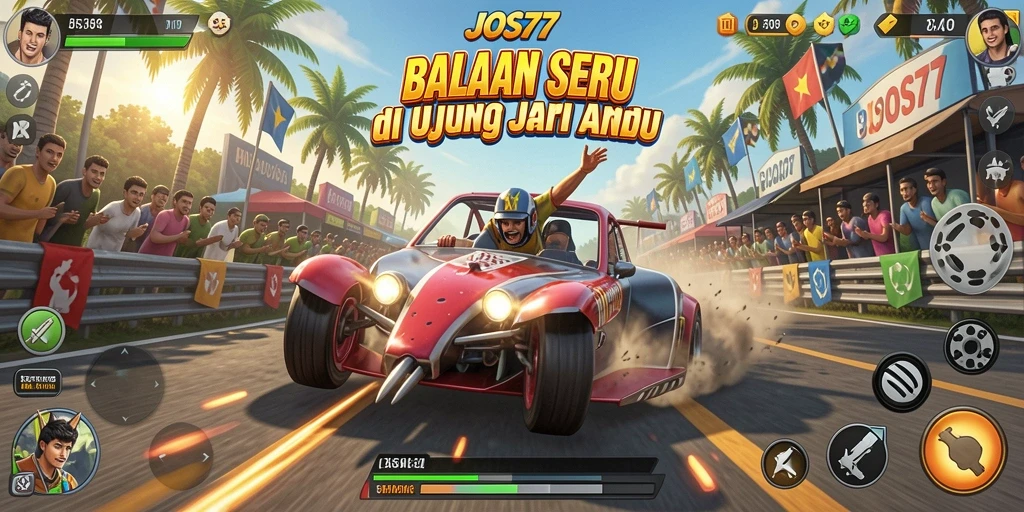 Gameplay balapan yang intens dan mendebarkan di JOS77.