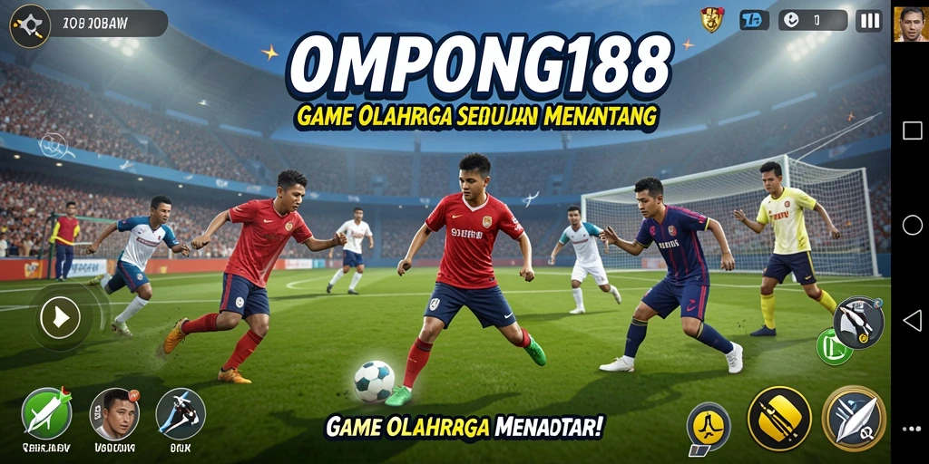 Tampilan gameplay yang seru dalam OMPONG188 dengan berbagai jenis olahraga.