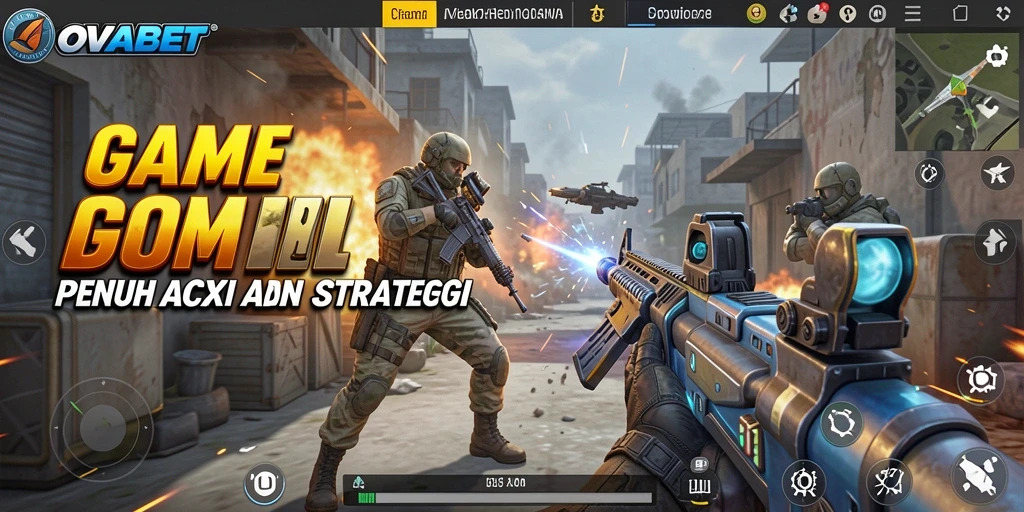 Screenshot gameplay OVABET menampilkan aksi tembak-menembak yang mendebarkan.